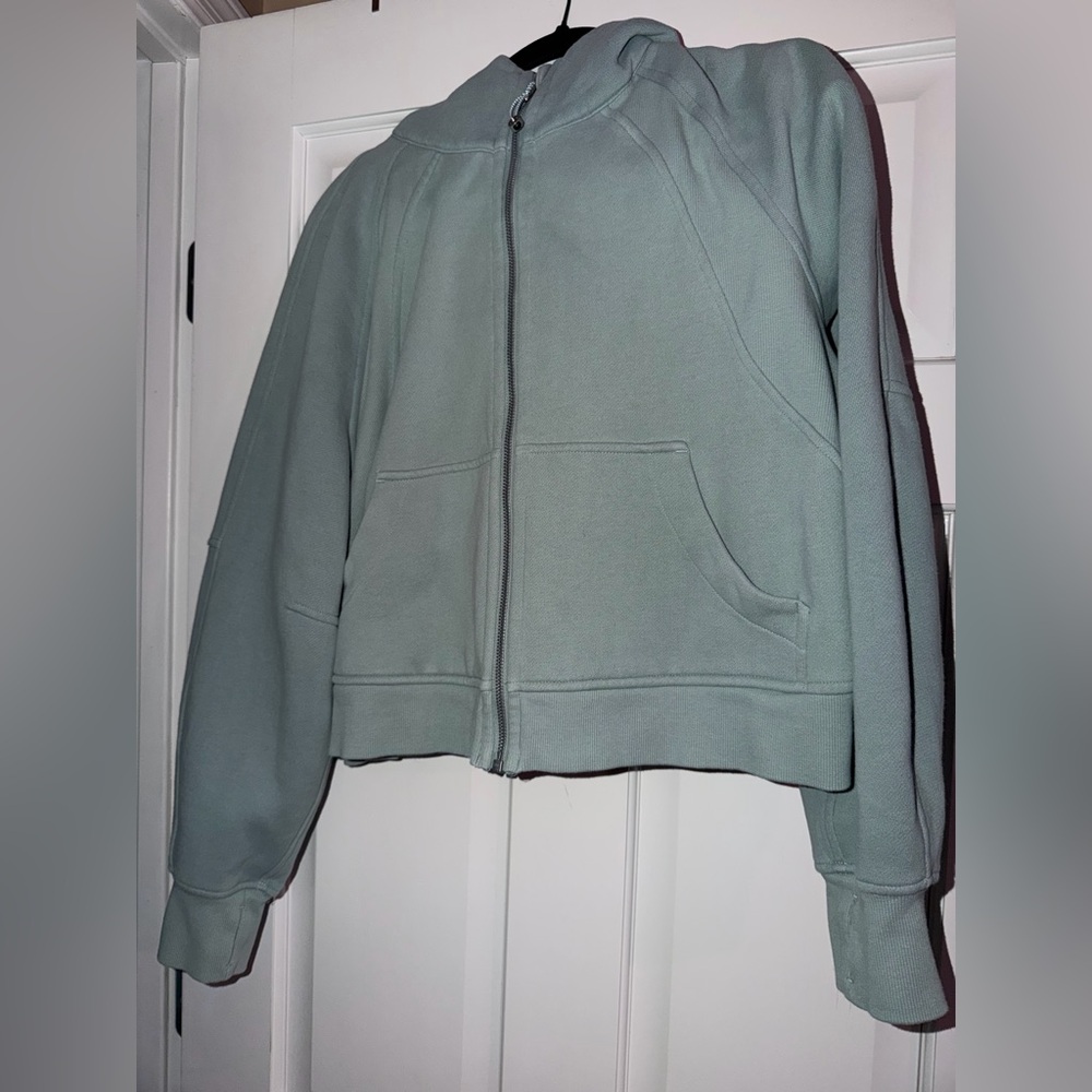 Lululemon Scuba Oversized Full Zip Silver Blue Hoodie Sweatshirt M/L Flawless